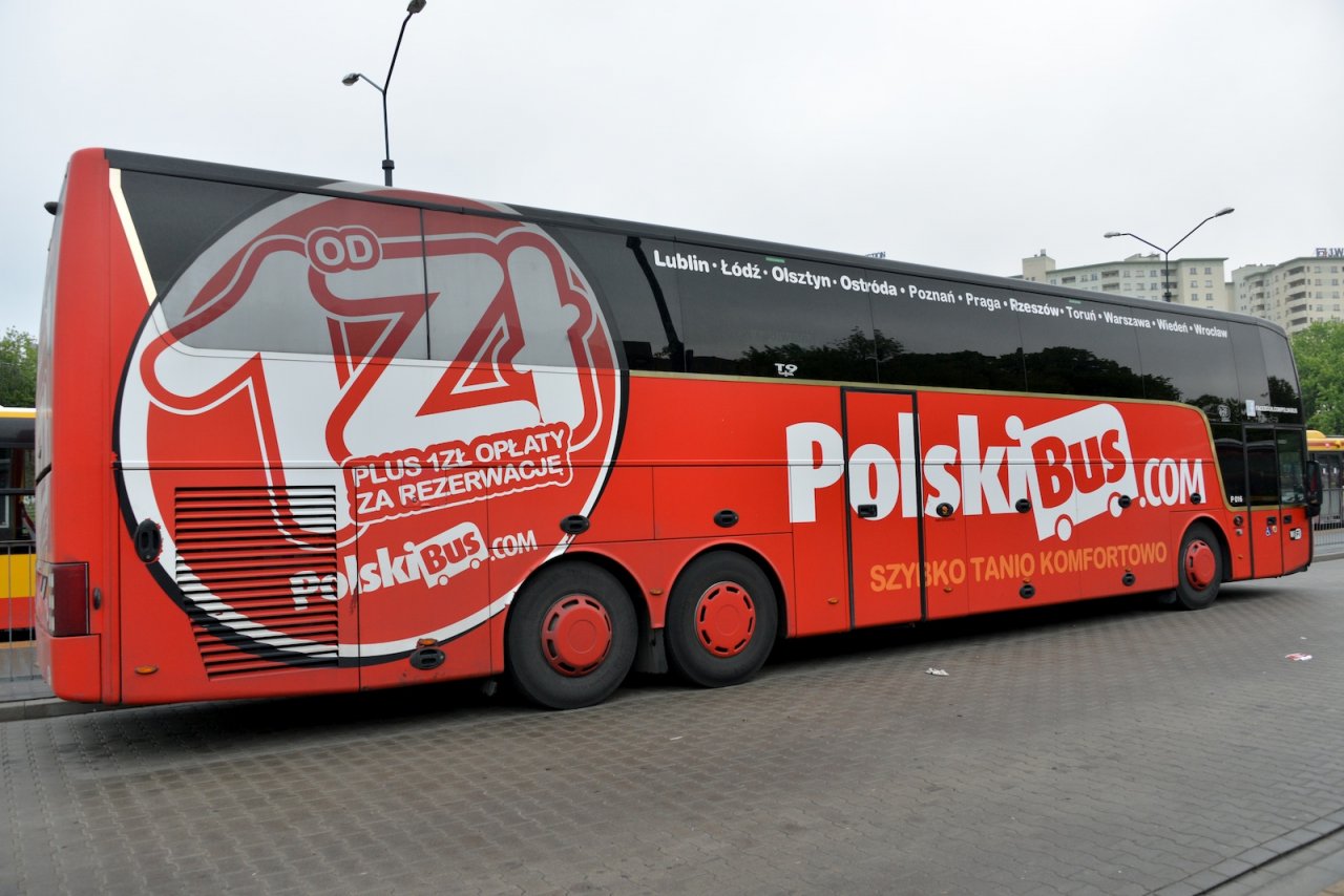 Arrivée à Varsovie en Bus